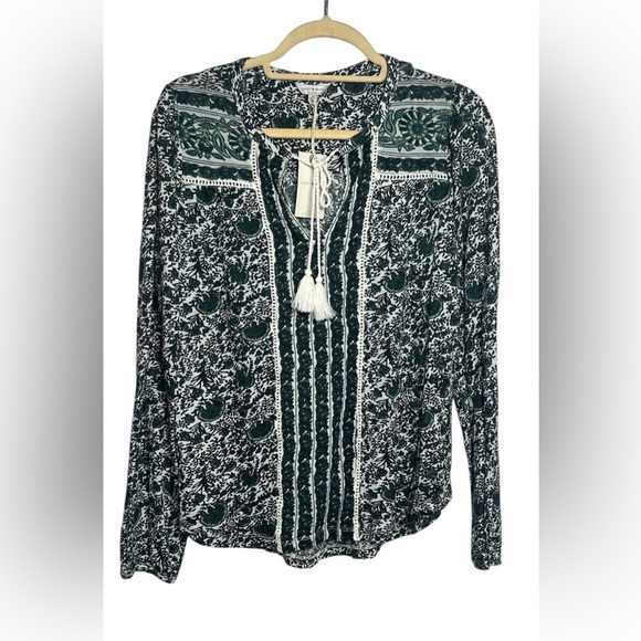 Lucky Brand Women's Bohemian Peasant Floral Print Blouse Size Medium NWT! - Picture 1 of 5